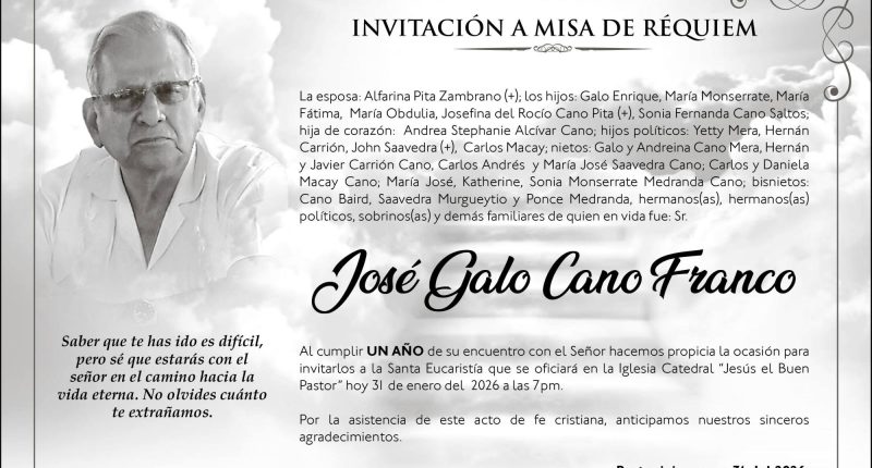 MISA JOSE GALO CANO FRANCO – La Voz del Altiplano