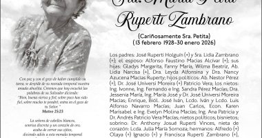 SEPELIO MARIA PETRA RUPERTI ZAMBRANO – La Voz del Altiplano