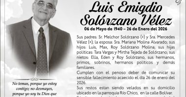 SEPELIO LUIS EMIGDIO SOLORZANO VELEZ – La Voz del Altiplano