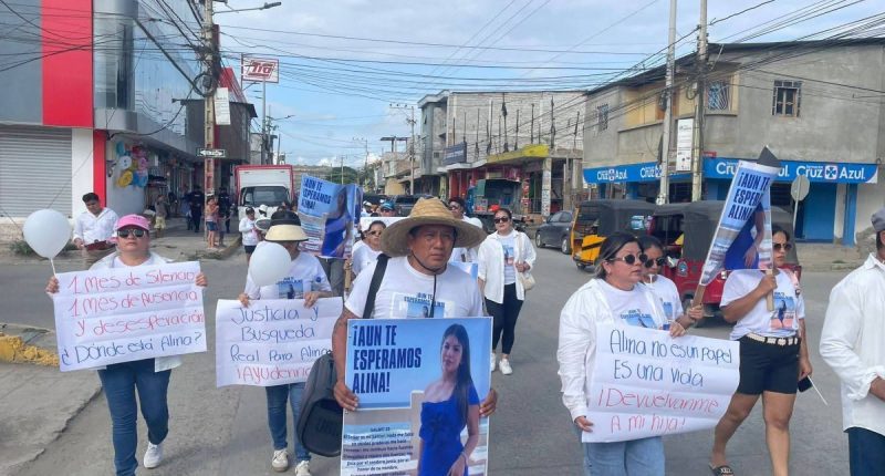 Marcha en Puerto López por la desaparición de Alina Pihuave – La Voz del Altiplano