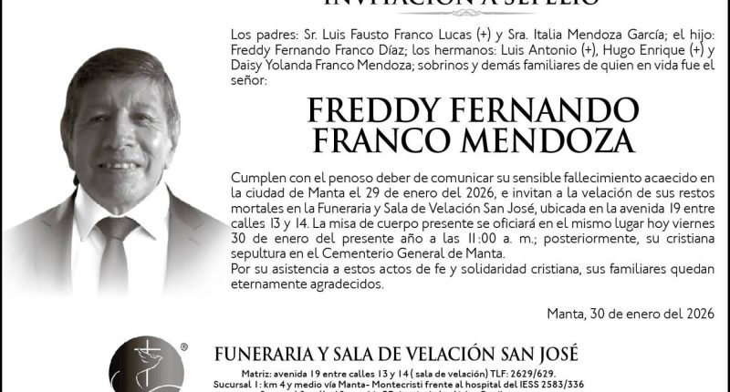 SEPELIO FREDDY FERNANDO FRANCO MENDOZA – La Voz del Altiplano