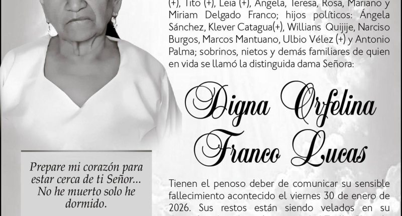 SEPELIO DIGNA ORFELINA FRANCO LUCAS – La Voz del Altiplano