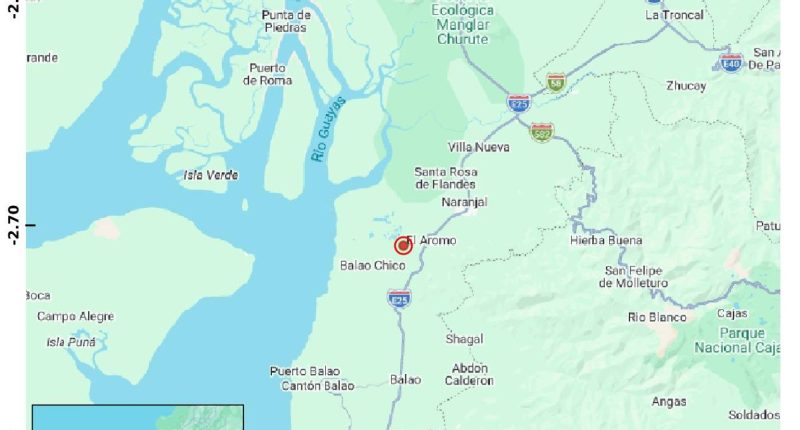 Sismo 3.5 cerca de Naranjal, provincia de Guayas – La Voz del Altiplano