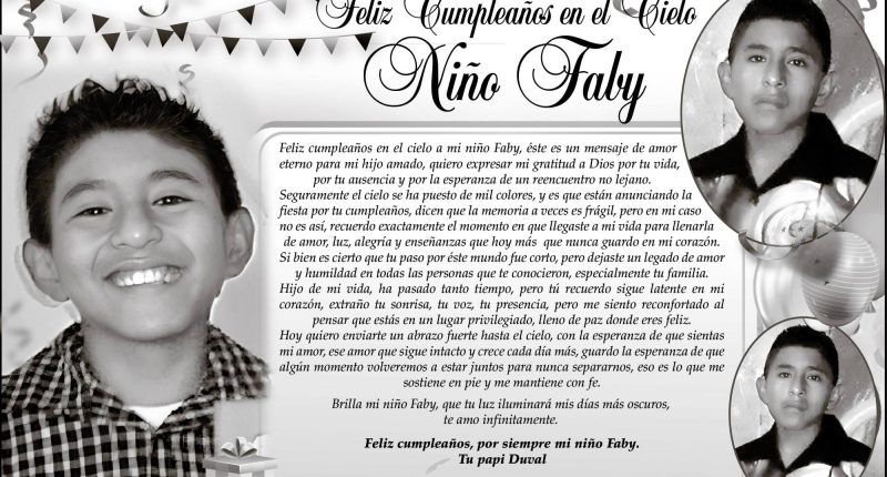 CUMPLEAÑOS EN EL CIELO NIÑO FABY – La Voz del Altiplano