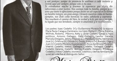 Misa Maximo Primitivo Cedeño Moreira – La Voz del Altiplano