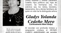 MISA GLADYS YOLANDA CEDEÑO MERO – La Voz del Altiplano