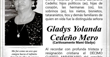 MISA GLADYS YOLANDA CEDEÑO MERO – La Voz del Altiplano