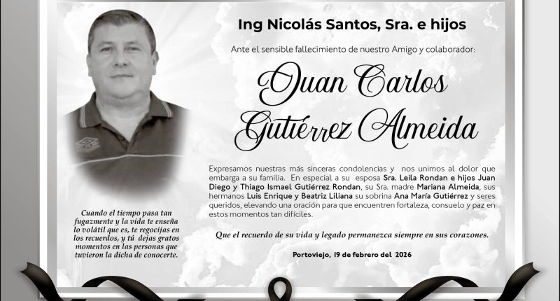 CONDOLENCIA JUAN CARLOS GUTIERREZ ALMEIDA – La Voz del Altiplano