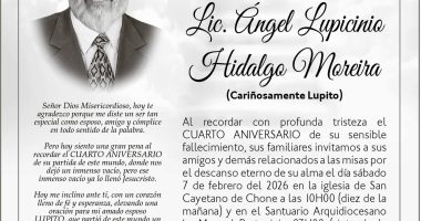 MISA ANGEL LUPICIANO HIDALGO MOREIRA – La Voz del Altiplano
