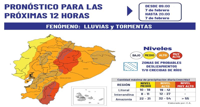 Intensas Lluvias y Tormentas en Ecuador el 7 de Febrero – La Voz del Altiplano