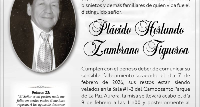 SEPELIO PLACIDO ZAMBRANO – La Voz del Altiplano