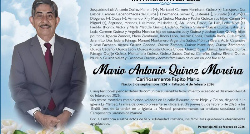 SEPELIO MARIO ANTONIO QUIROZ MOREIRA – La Voz del Altiplano