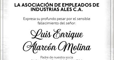 CONDOLENCIA LUIS ENRIQUE ALARCON MOLINA – La Voz del Altiplano