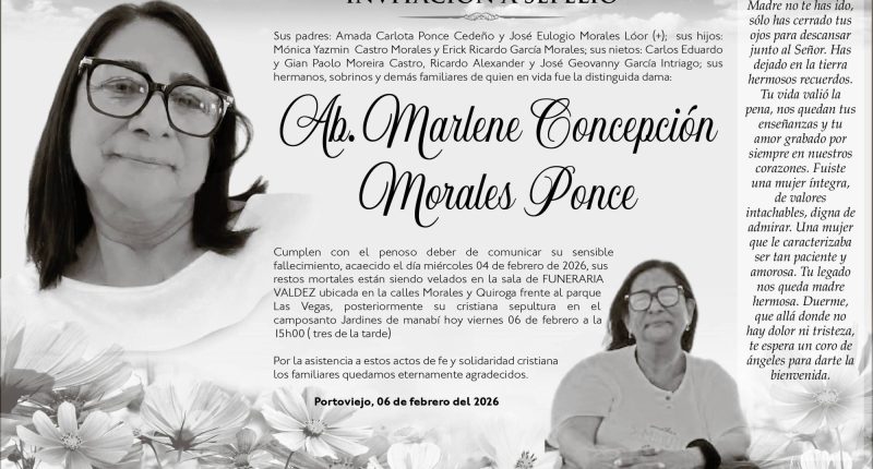 SEPELIO MARLENE CONCEPCION MORALES PONCE – La Voz del Altiplano