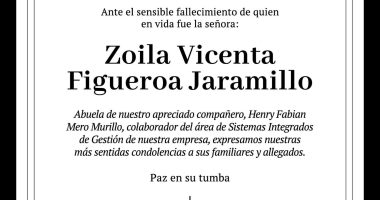 TPM NOTA LUCTUOSA ZOILA VICENTA FIGUEROS JARAMILLO – La Voz del Altiplano