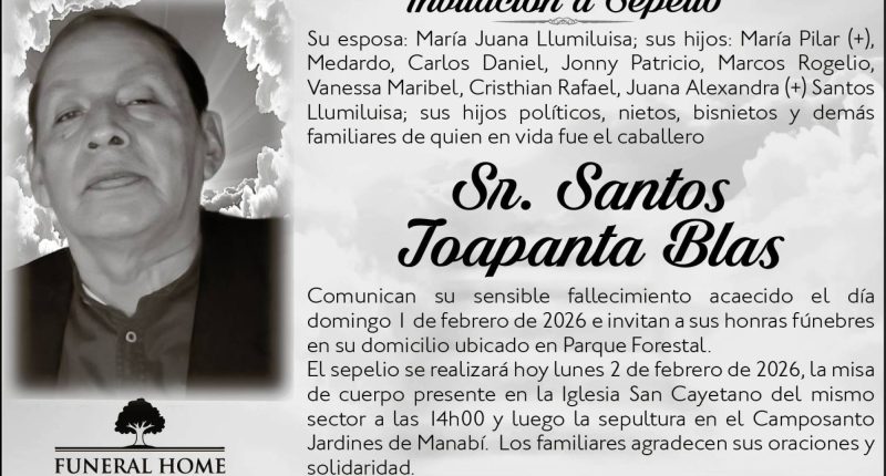 SEPELIO SR SANTOS TOAPANTA BLAS – La Voz del Altiplano