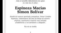 Condolencia Espinoza Macias Simon Bolivar – La Voz del Altiplano