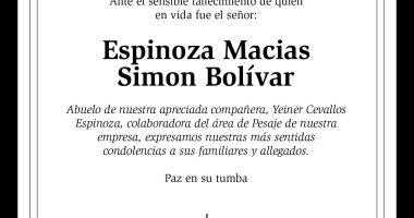 Condolencia Espinoza Macias Simon Bolivar – La Voz del Altiplano