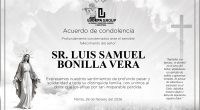CONDOLENCIA LUIS SAMUEL BONILLA VERA – La Voz del Altiplano