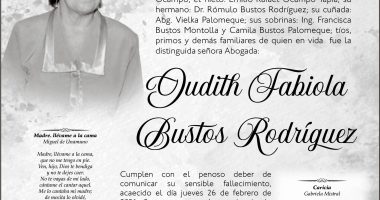 SEPELIO JUDITH FABIOLA BUSTOS RODRIGUEZ – La Voz del Altiplano