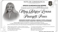 Condolencia Mag. Bélgica Lorena Pinargote Ponce – La Voz del Altiplano