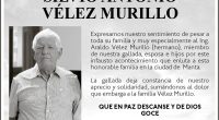 CONDOLENCIA SILVIO ANTONIO VELEZ – La Voz del Altiplano