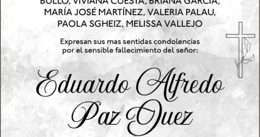 CONDOLENCIA Eduardo Alfredo Paz Juez – La Voz del Altiplano