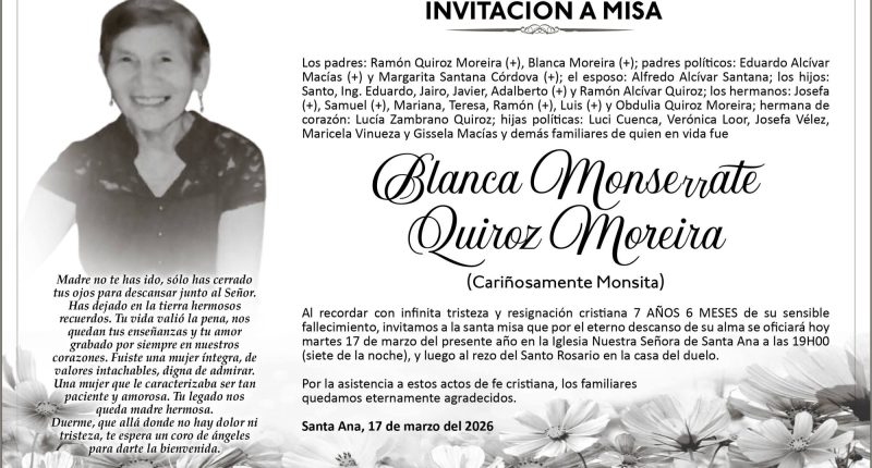 MISA BLANCA QUIROZ MOREIRA – La Voz del Altiplano