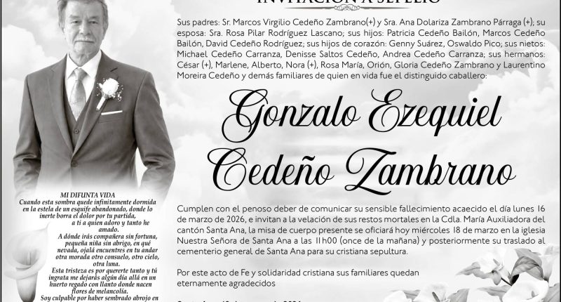 SEPELIO GONZALO CEDEÑO ZAMBRANO – La Voz del Altiplano