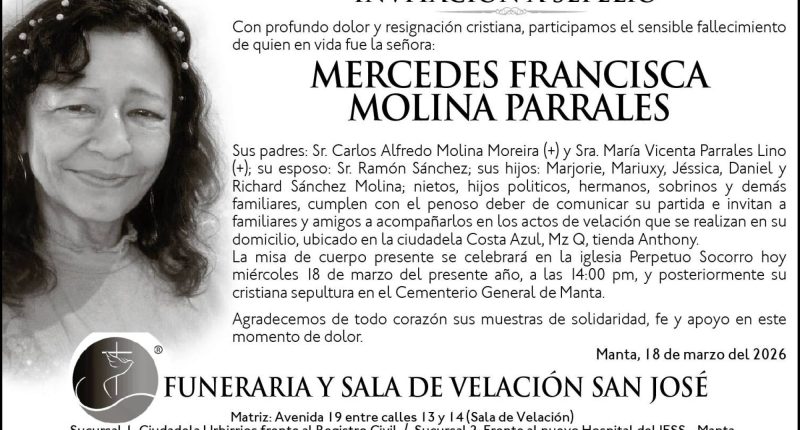 SEPELIO MERCEDES FRANCISCA MOLINA PARRALES – La Voz del Altiplano