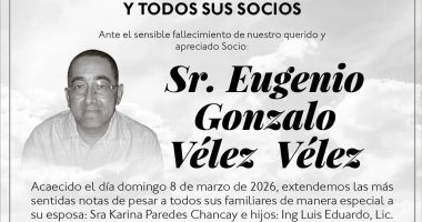 CONDOLENCIA EUGENIO GONZALO VELEZ VELEZ – La Voz del Altiplano