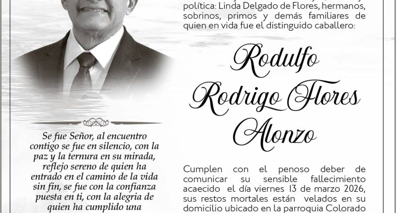 SEPELIO Rodulfo Rodrigo Flores Alonzo – La Voz del Altiplano