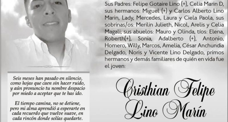 MISA CRISTHIAN FELIPE LINO MARIN – La Voz del Altiplano