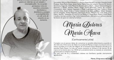 SEPELIO MARIA DOLORES MARIN ALAVA – La Voz del Altiplano