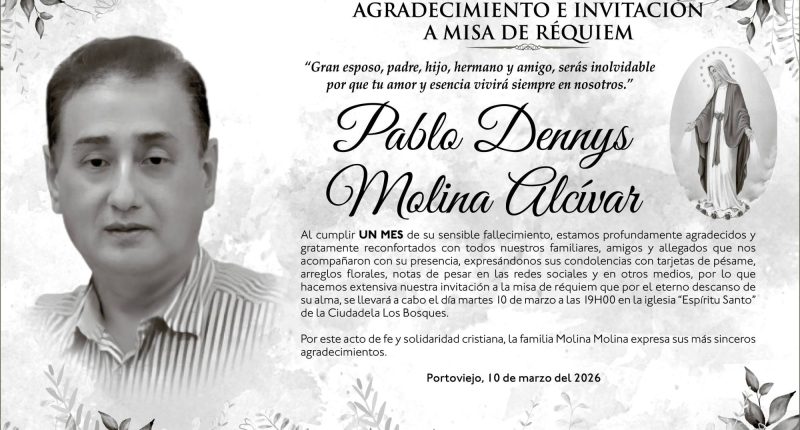 MISA PABLO DENNYS MOLINA ALCIVAR – La Voz del Altiplano