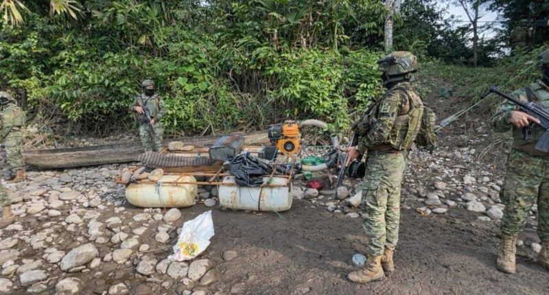 Inhabilitan maquinaria de minería ilegal en Sucumbíos – La Voz del Altiplano