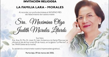 MISA MAXIMINA OLGA JUDITH MORALES LITARDO – La Voz del Altiplano