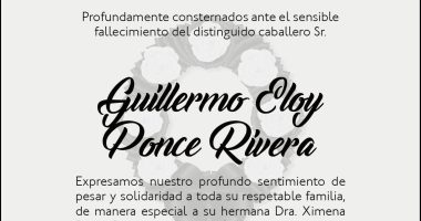 CONDOLENCIA GUILLERMO ELOY PONCE RIVERA – La Voz del Altiplano