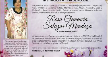 MISA ROSA CLEMENCIA SALAZAR MENDOZA – La Voz del Altiplano