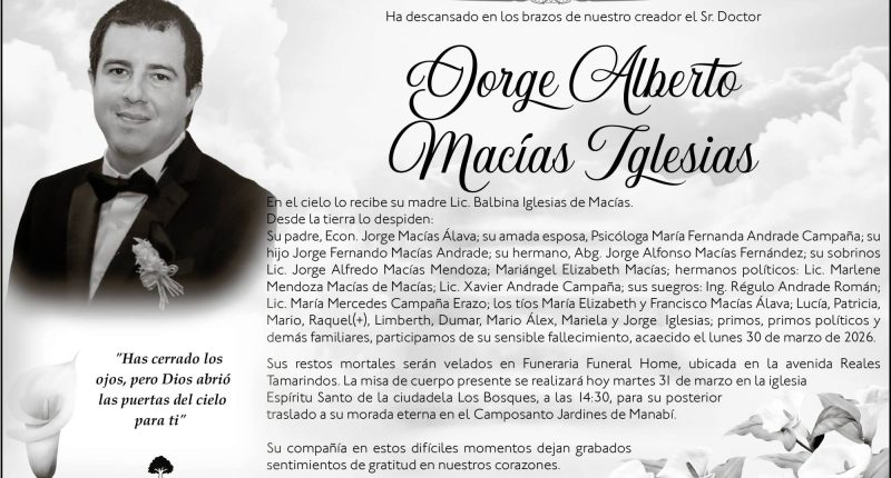 SEPELIO JORGE ALBERTO MACIAS IGLESIAS – La Voz del Altiplano