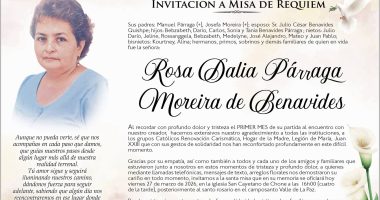 MISA ROSA PARRAGA MOREIRA – La Voz del Altiplano