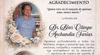 AGRADECIMIENTO DR BLAS OLIMPO ANCHUNDIA FARIAS – La Voz del Altiplano
