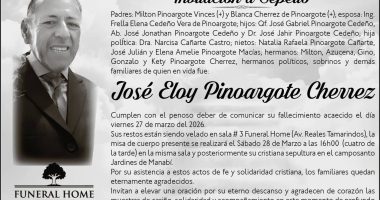 SEPELIO JOSE ELOY PINARGOTE CHERREZ – La Voz del Altiplano