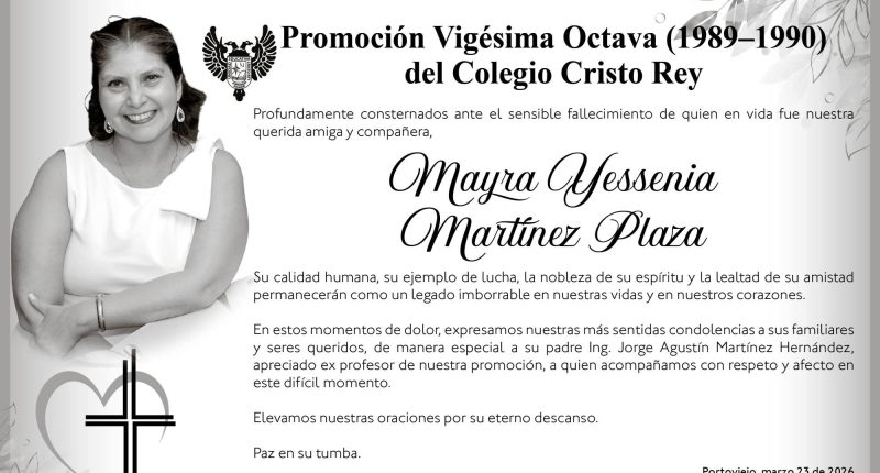 MISA MAYRA YESSENIA MARTINEZ PLAZA – La Voz del Altiplano