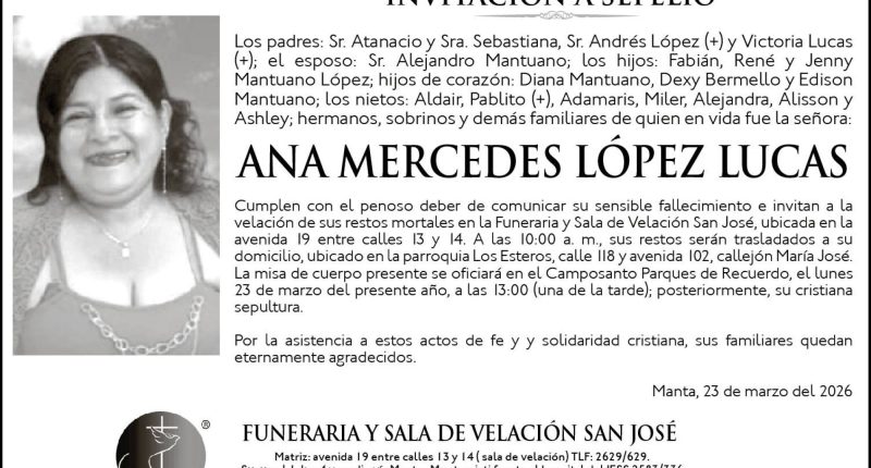 SEPELIO ANA MERCEDES LOPEZ LUCAS – La Voz del Altiplano