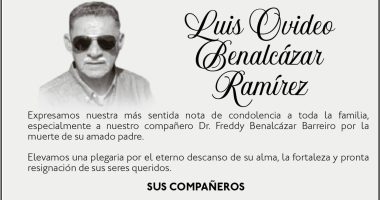 CONDOLENCIA LUIS OVIDEO BENALCAZAR RAMIREZ – La Voz del Altiplano