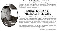 NOVENARIO LAURO BARTOLO PILLIGUA PILLIGUA – La Voz del Altiplano