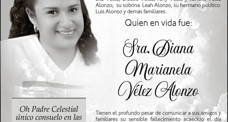 SEPELIO DIANA MARIANELA VELEZ ALONZO – La Voz del Altiplano