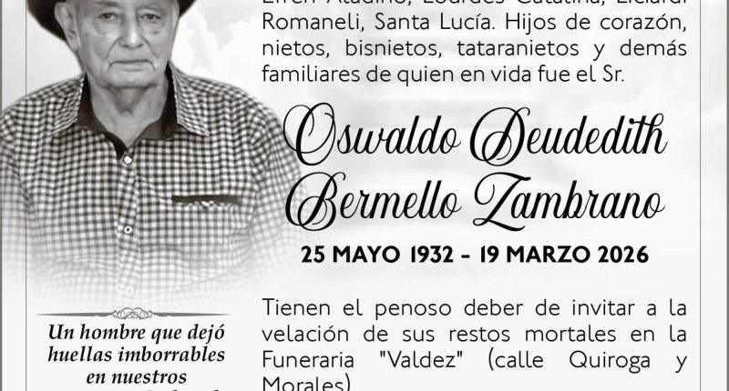SEPELIO OSWALDO DEUDEDITH BERMELLO ZAMBRANO – La Voz del Altiplano