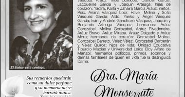 MISA DRA MARIA MONSERRATE ARAUZ GOROZABEL – La Voz del Altiplano